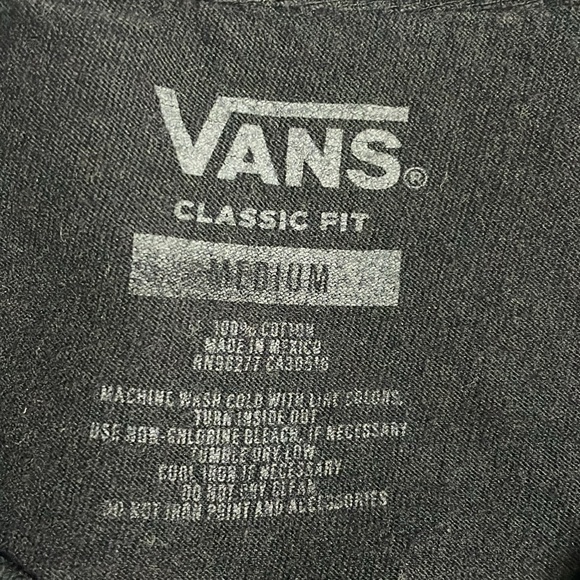 Vans Classic Fit Long Sleeve T-shirt Mens Medium - Picture 5 of 5